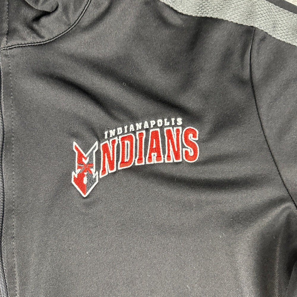 Nike Indianapolis Indians Jacket Mens Small Black Full Zip Baseball Distressed - Picture 4 of 16